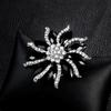 Elegant Rhinestone Flower Brooches for Women Fashion Clothing Pins Party Jewelry Accessory Gift