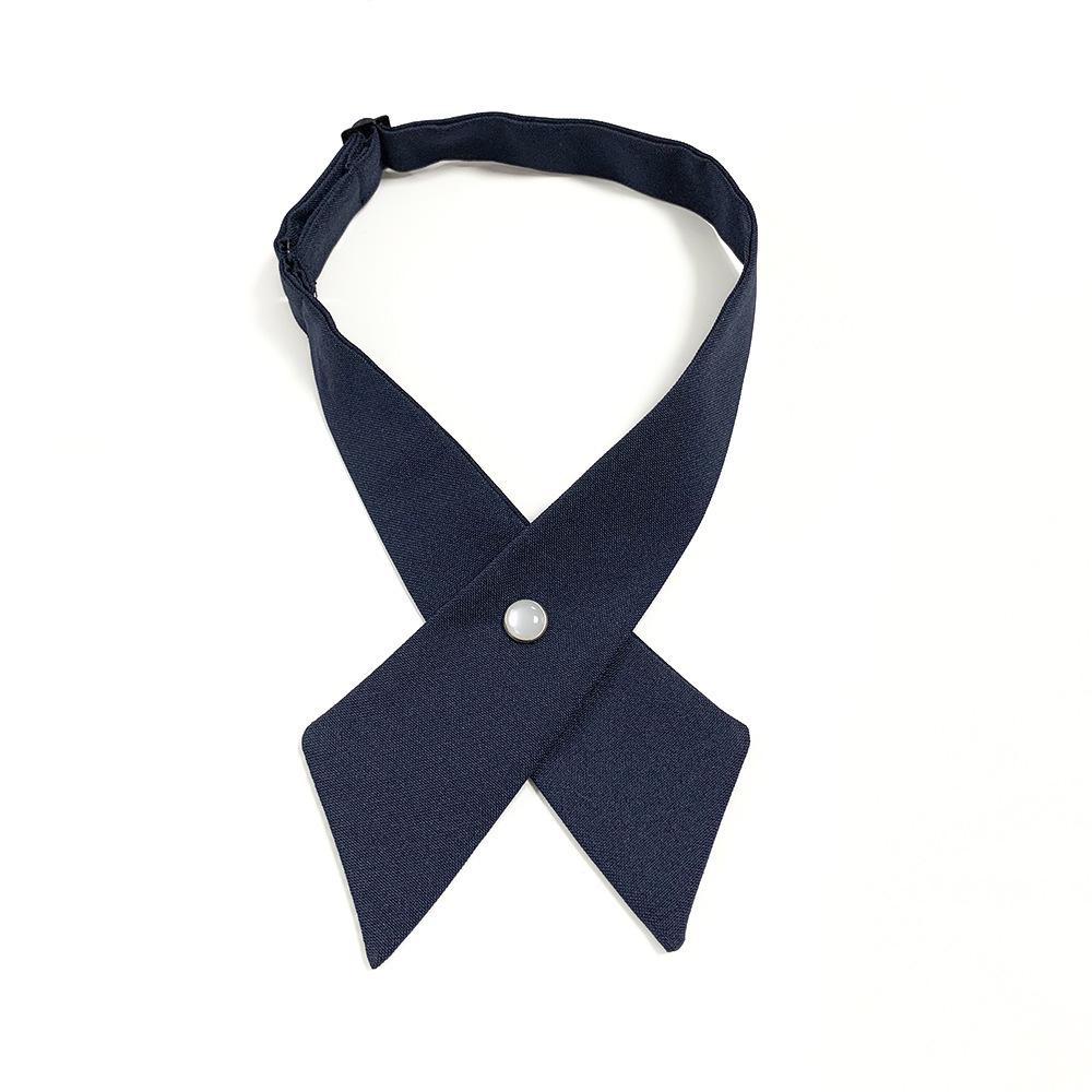 Japanese School Uniform JK Cross Tie - Black, Deep Indigo, Red