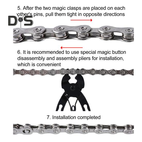 Chain Link Connector Metal Tensile Break-Proof Bike Chain Buckle Easy Disassembly Bike Chain Buckle for 8/9/10/11/12-Speed Chains
