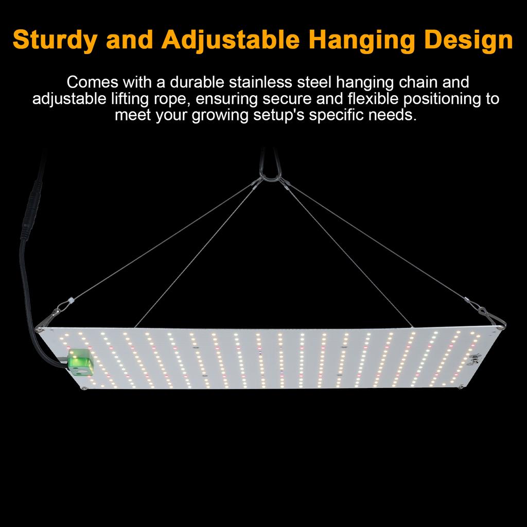 120W Dimmbar Quantum Board Vekstlys Fullspektrum Innendørs Plantevekstlys Veg og Blomst Dobbelt
