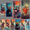 French Bulldog Dog Pug Phone Case for Samsung A54 A14 A24 A34 A17 A37 A57 A55 A35 A25 A15 A13 A23 A33 A53 A07 A05S A04S A03 A73