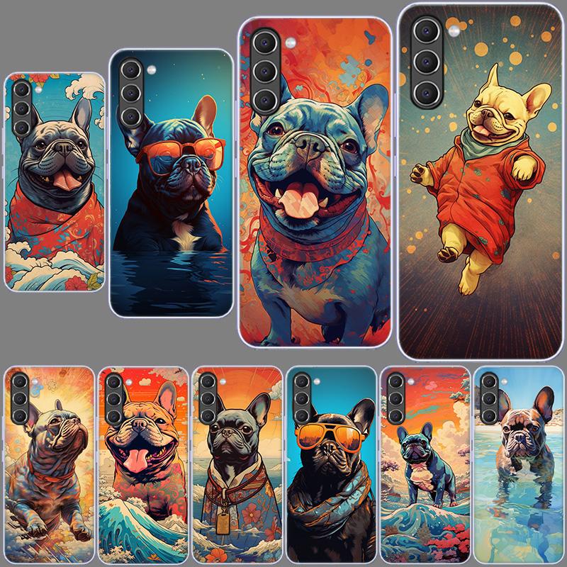 French Bulldog Dog Pug Phone Case for Samsung A54 A14 A24 A34 A17 A37 A57 A55 A35 A25 A15 A13 A23 A33 A53 A07 A05S A04S A03 A73