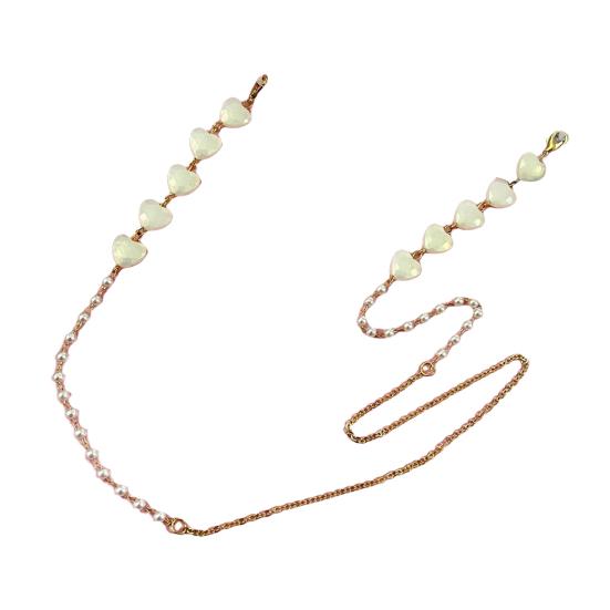 Glasses Chain Faux Pearl Design Corrosion Resistant Glass Eyeglasses Holder Strap Decorative Beaded Chain