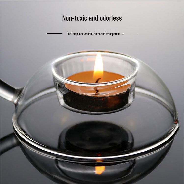 European-Style Handmade Glass Aroma Lamp & Incense Burner