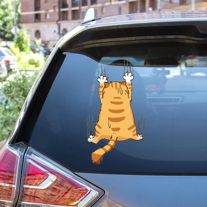 Katzenkratzaufkleber fürs Auto, Fahrzeugkratzkatze, Grafik-Aufkleber fürs Auto, entzückende und humorvolle Katzen-Autoaufkleber für Gepäck, Wand, Motorc