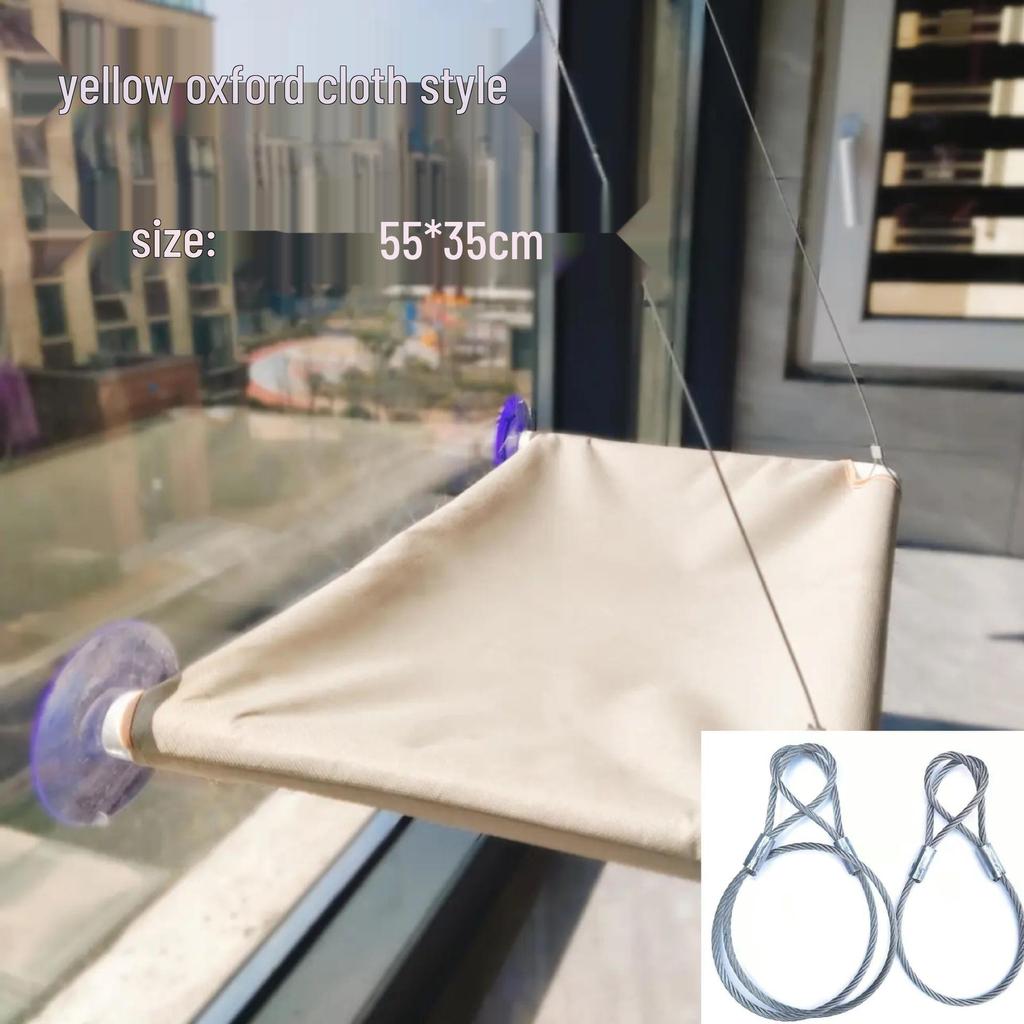 Wandmontierte Glas-Katzenhängematte - Universelles Vier-Jahreszeiten-Katzenbett mit Saugnäpfen