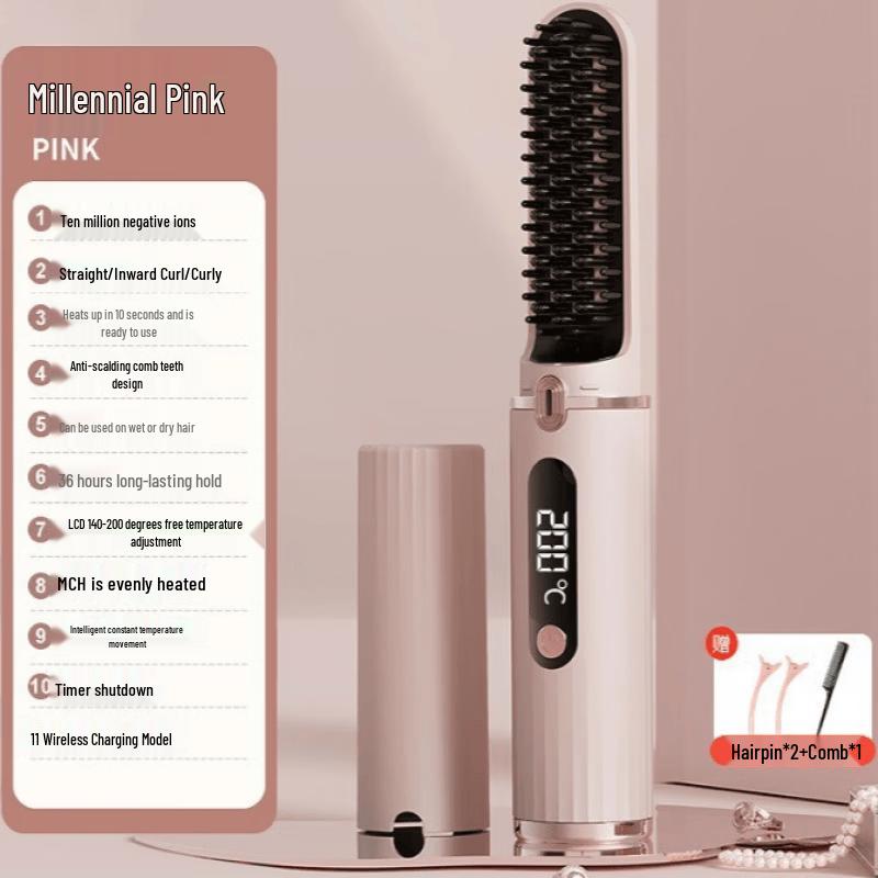 LISM Portable Wireless Hair Straightening Comb