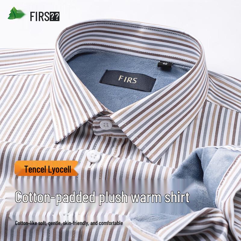FIRS Men's Winter Fleece-Lined Long Sleeve Shirt