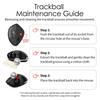 Wireless Bluetooth Trackball Mouse 2.4G RGB Ergonomic Rechargeable Rollerball Mice 3 Device Connection Thumb Control for PC iPad