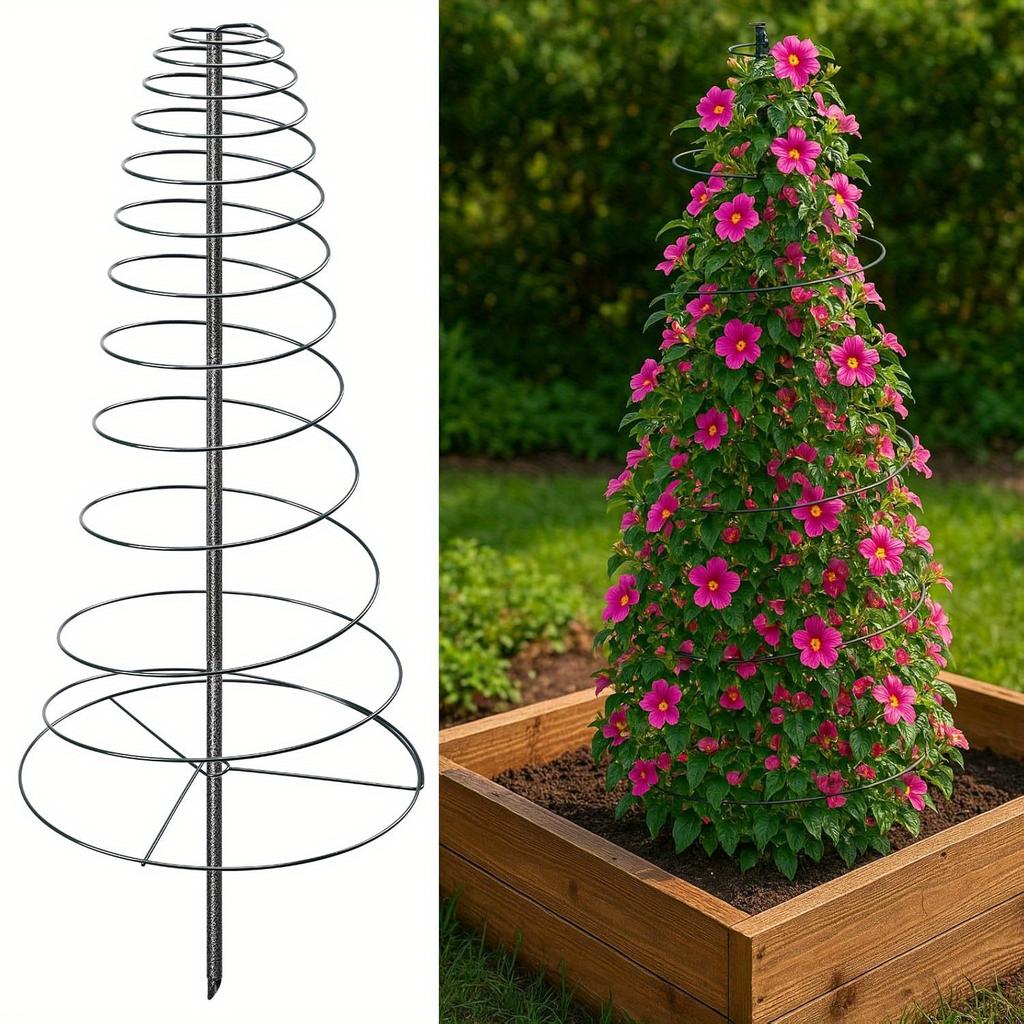 Spiral Frame Trellis for Climbing Plants Outdoor Indoor Metal Garden Plant Support for Pole Beans, Tomato, Sweet Pea, Clematis, Potted Plants, Vine