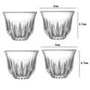 4pcs Sets Exquisite Glass Cup Tea Cup Shot Glass Transparent Drinking Glasses Light Luxury Wine Glass Party Elegant Glassware