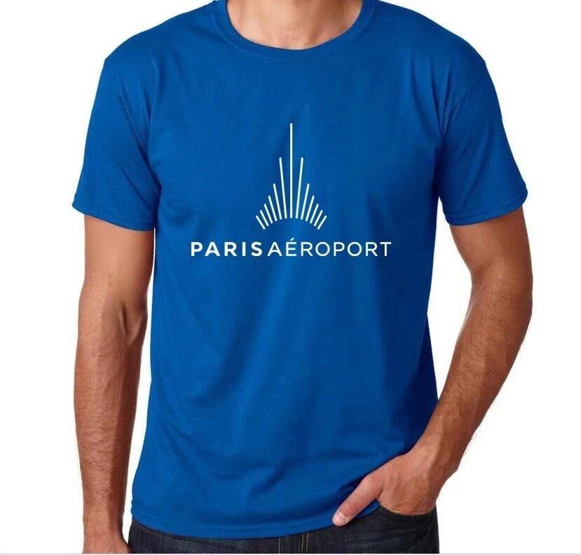 Paris International Airport Tee Shirt Roissy France French Blue Travel Tee Shirt S