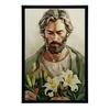 Poster Saint Joseph with Lilies Poster Saint Joseph with Lilies, 30X40 Cm, Unframed, Premium Canvas On Stretcher