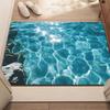 Ozeanwasser-Print Badvorleger Rutschfest Schnelltrocknend Fußmatte für Badezimmer Küche Schlafzimmer Innenbodendekoration Teppich