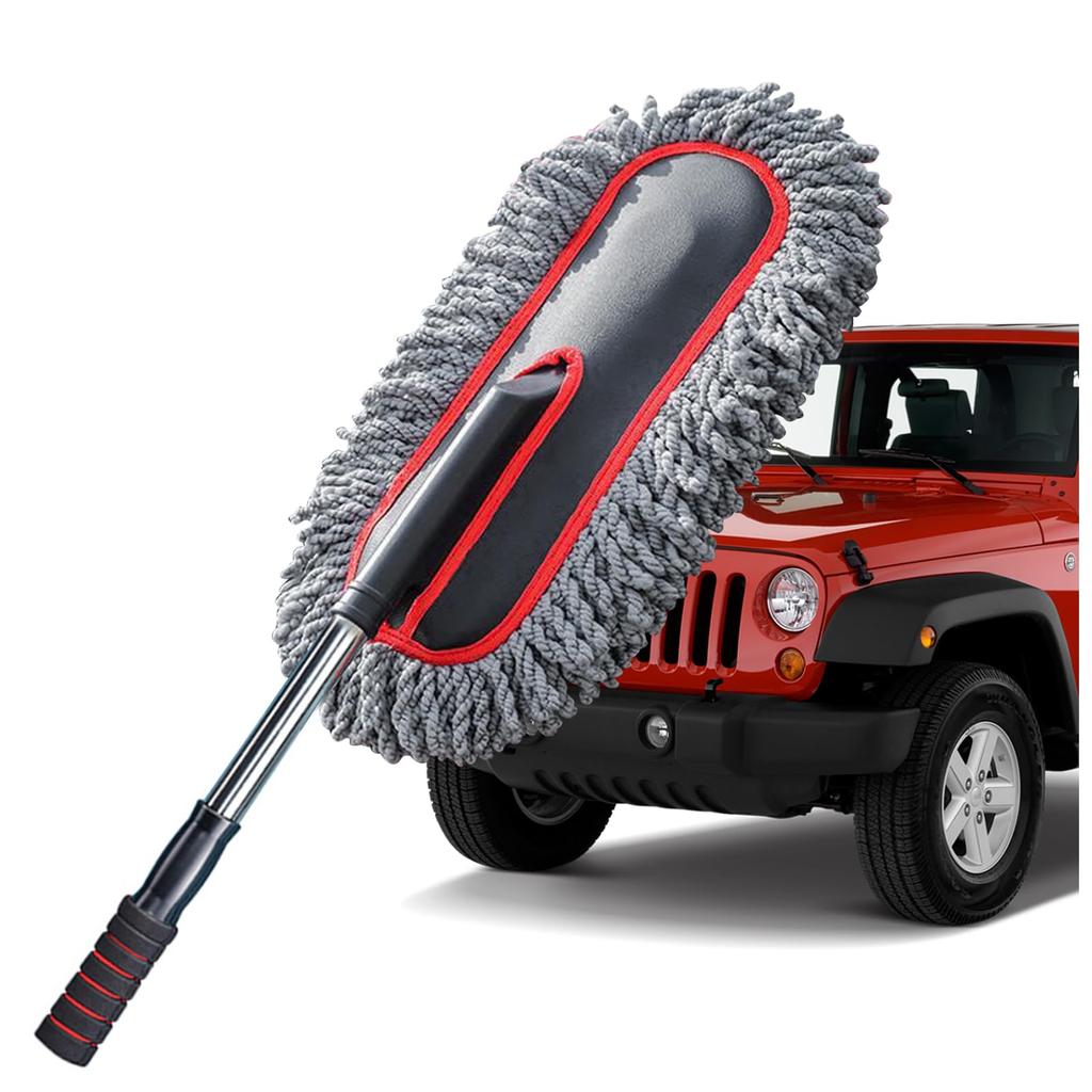 YeewayVeh Car Er Exterior Scratch Free Microfiber Car Cleaning Brush, Extendable Handle  and  Brush for Truck, SUV, Vehicles and Home Cleaning, L