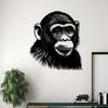 Chimpanzee Metal Wall Art Sculpture Weather Resistant Outdoor Decor Wildlife Gift for Garden Patio Fence Easter New Year