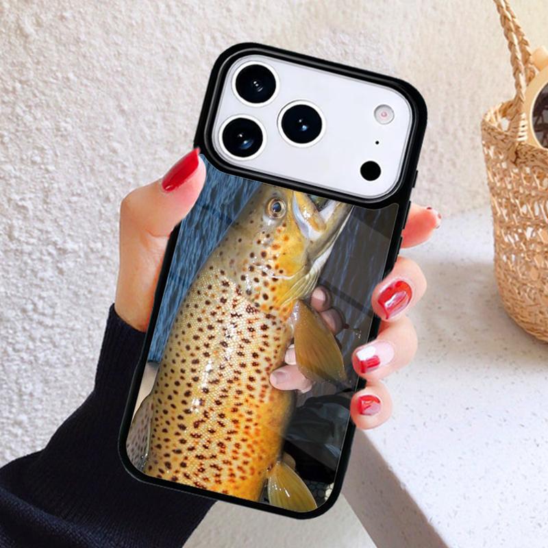 Trout Fish Fishing Phone Case For iPhone 17 Air 16 15 14 13 12 11 Pro Max Plus