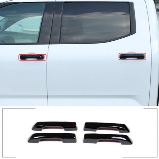 Glossy Black Exterior Side Door Handle Cover Trim Fit For Toyota Tundra -24