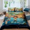 Funda Nórdica Funda de Almohada Dibujos Animados Luca Juego de Cama Adulto Niño Niña Decoración de Dormitorio Niños Tamaño Individual Doble