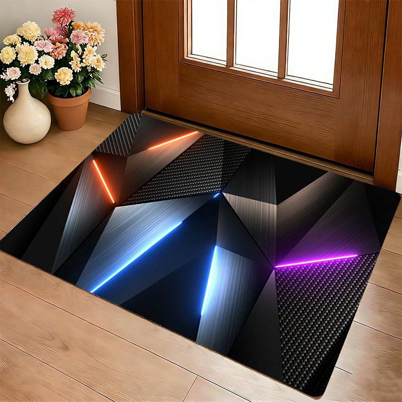 Neon Geometry Living Room Nonslip Area Rug Soft Carpet For Bedroom Game Playroom Sofa Office Home Decor Doormat Christmas Gift C9302199