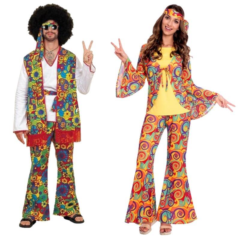 Halloween Costumes Men and Women Ancient Hippie Dance Costumes Nightclub Bar Party Stage Costumes