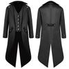 2025Wish Men's Medieval Gothic Swallowtail Coat - European & American Retro Punk Style
