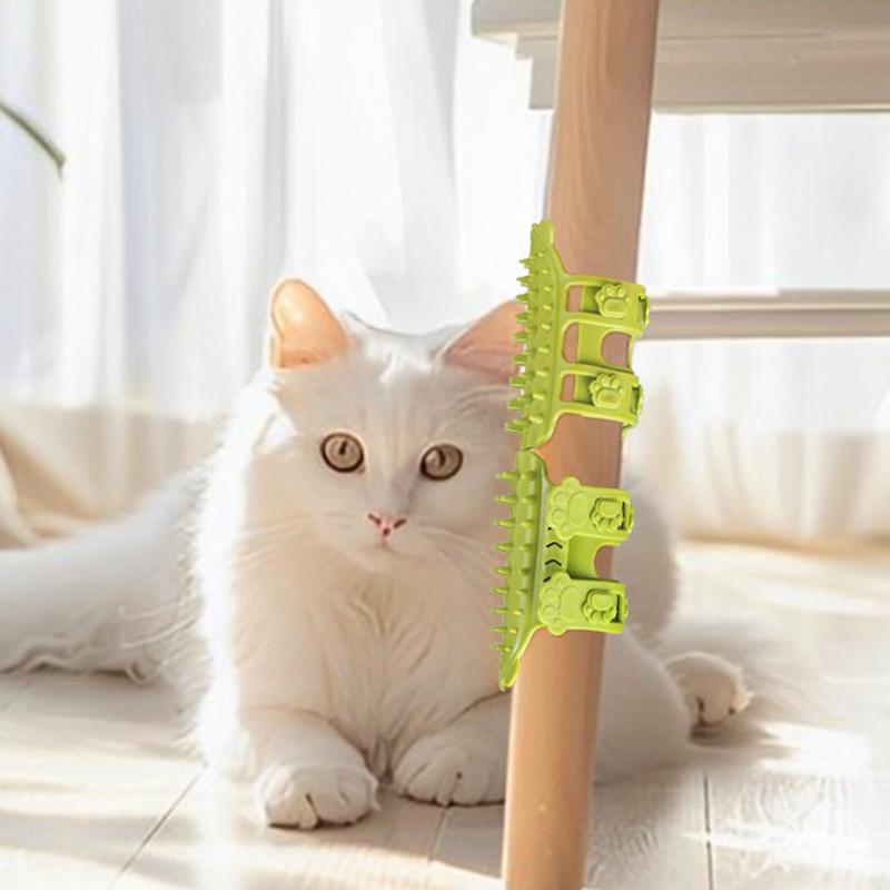 Cat Corner Groomer Silicone Shedding Massage Comb Pet Grooming Brushes Pet Itch Tool Face Scratchers For Table Legs Climbing