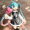 19CM Hatsune Miku Desktop Cute Action FigureNeko T-Shirt Ver. Anime Figurine Kawaii Girl Model Toy Gift