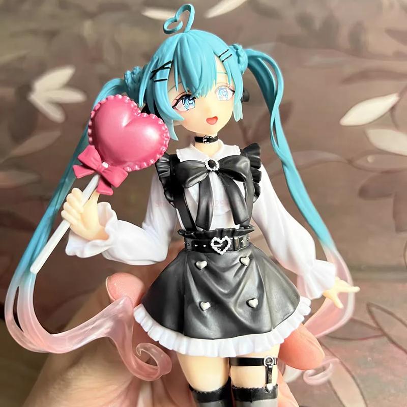 19CM Hatsune Miku Desktop Cute Action FigureNeko T-Shirt Ver. Anime Figurine Kawaii Girl Model Toy Gift