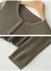 Women's Elegant Fine Wool Half-Button Round Neck Knit Sweater - Versatile, Close-Fitting Base Layer