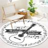 S Guitar Round Rug Nonslip Area Rug Office Chair Mat Carpet For Living Room Bedroom Home Decor
