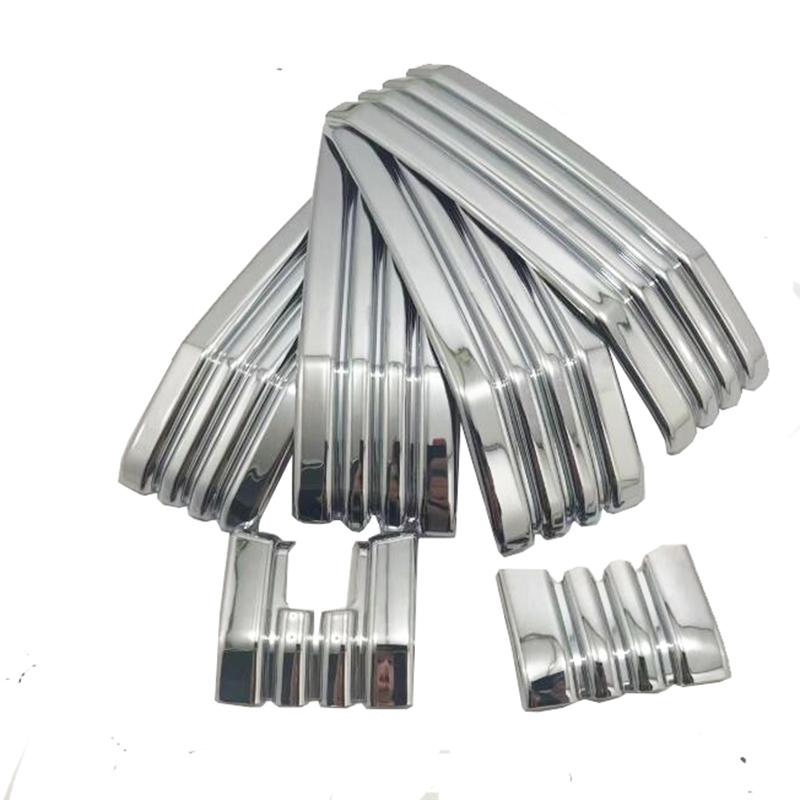 ABS Chrome 6pcs Front Grille Grill Shinny Decoration Trims For Toyota Land Cruiser Prado 2018  FJ150 Accessories