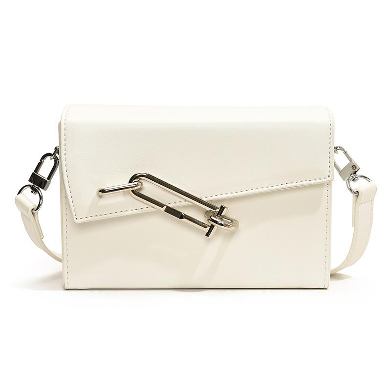 Women's bag fashion square simple pu niche design women's small square bag 24 new commuter literary shoulder messenger bag