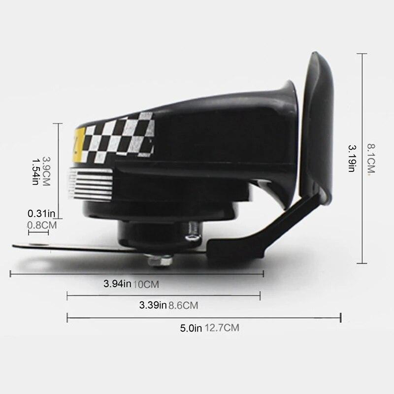Motosiklet Salyangoz Korna 12V Su Geçirmez Elektrokaplama Arabalar Monofonik Hava Kornası Trompet Hoparlör Kompresör Montaj Kitleri ile
