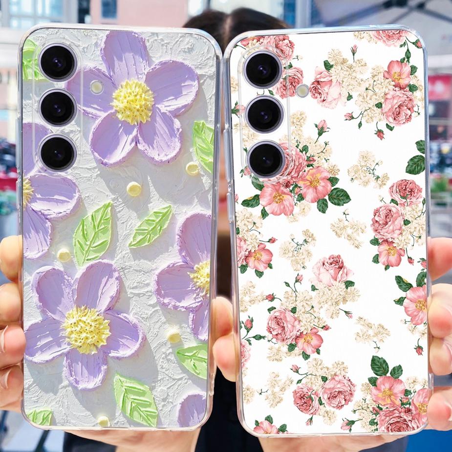 For Samsung Galaxy S24 Case S24+ New Fashion Painted Cover Soft Silicone Phone Case For Samsung S24 Ultra S 24 Plus Fundas Coque