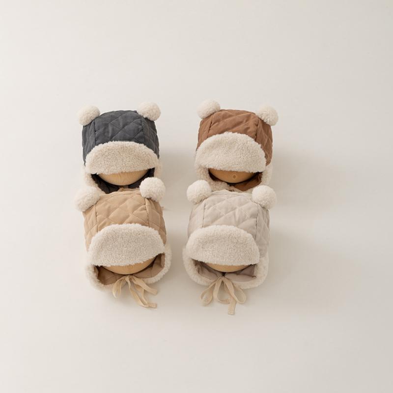 Baby Mütze Winter Ohrenschutz Hut Niedlich Neugeborenes Kleinkind Warme Mütze Einfarbig Outdoor Winddicht Junge Mädchen Ohrenklappen Beanie
