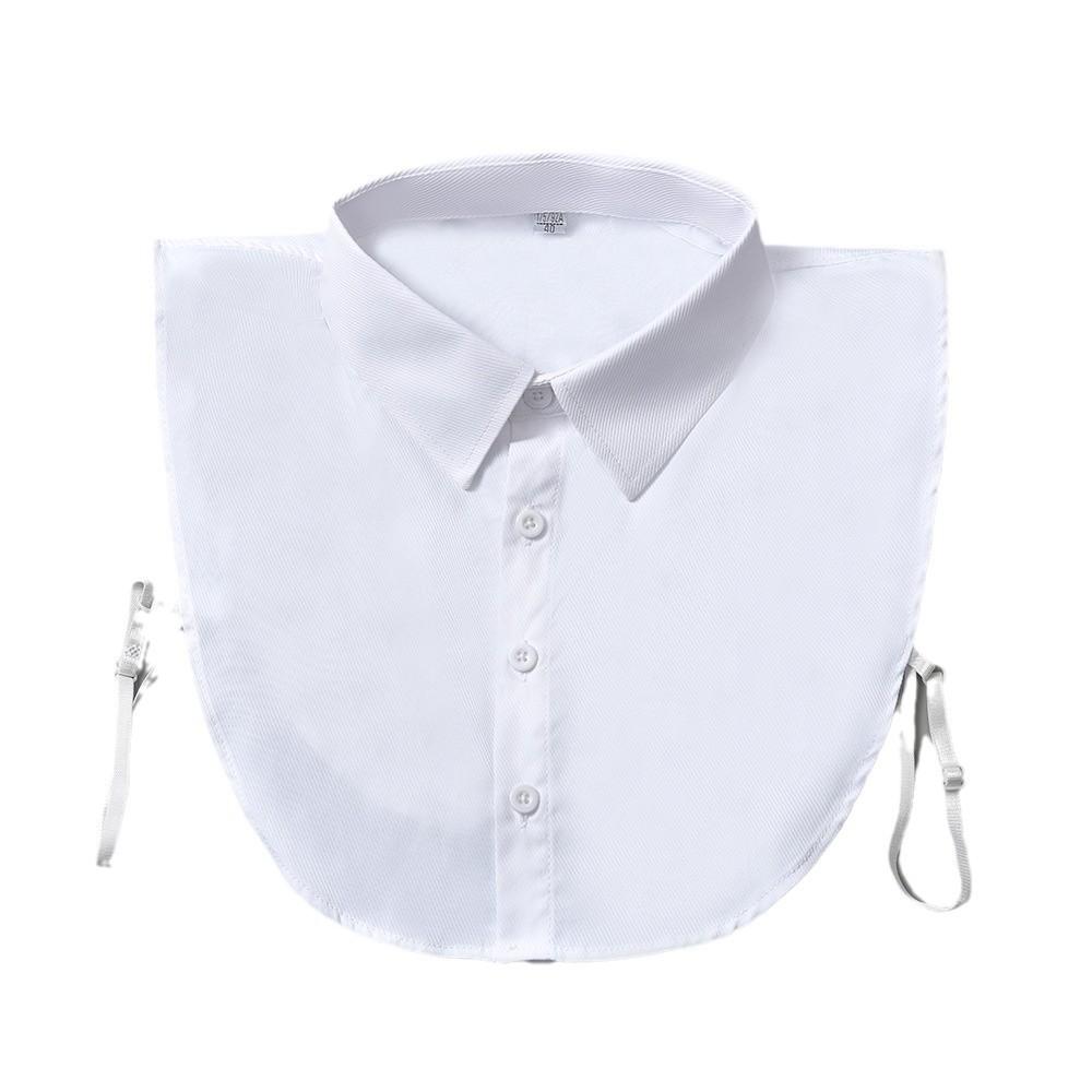 Fake Collar Men'S Pure Cotton Formal Shirt Fake Collar Solid Color Pointed Collar Decorative Collar Sweater With Fake Collar Inside