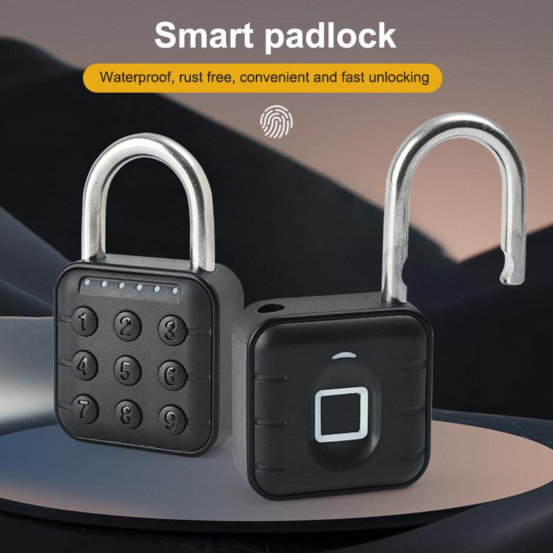 Serratura Intelligente Biometrica a Impronta Digitale Serratura Intelligente per Porta Senza Chiave Sblocco Rapido Lucchetto Antifurto Impermeabile IP67 Sicurezza Domestica da Viaggio