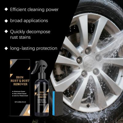 Car Wheels Rim Cleaner Multi Purpose Metal Rust Remover Brake Paint Protect Metal Dust Iron Powder Remover Car Care Chrome Spray
