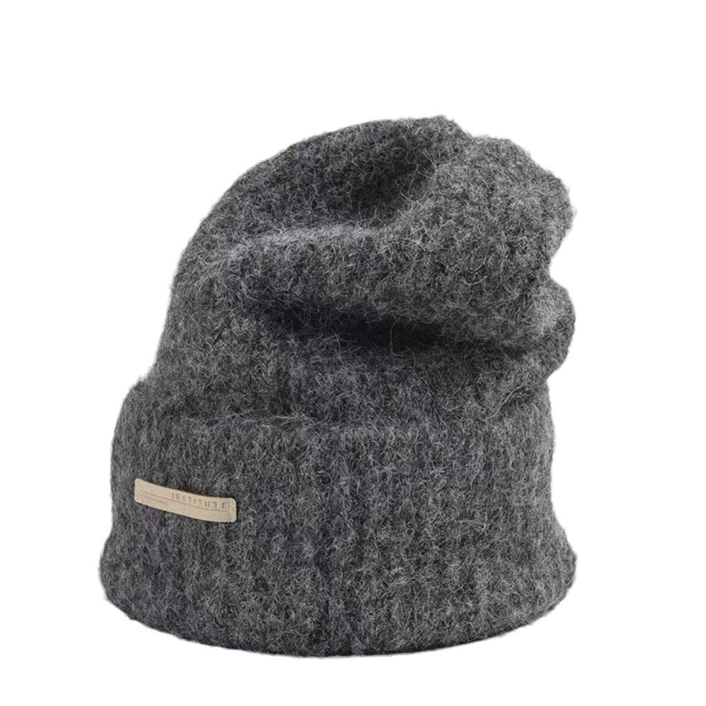 Autumn and Winter Wool Pile Hats with Large Head Circumference Versatile Casual Cold Hats Warm Hats Couple Ear Protection Knitted Hats