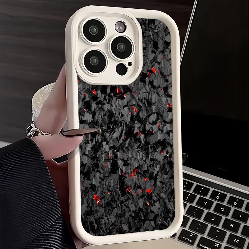 Phone Case for iPhone 17 Air 16E 15 16 Pro Max Carbon Fiber Cool Pattern Cover 14 Plus 13 12 Mini Soft Shell Silicone Fundas