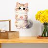 Cat Cartoon Decal Static Cling Wall Fridge Car Sticker Multipurpose Removable DIY Decor