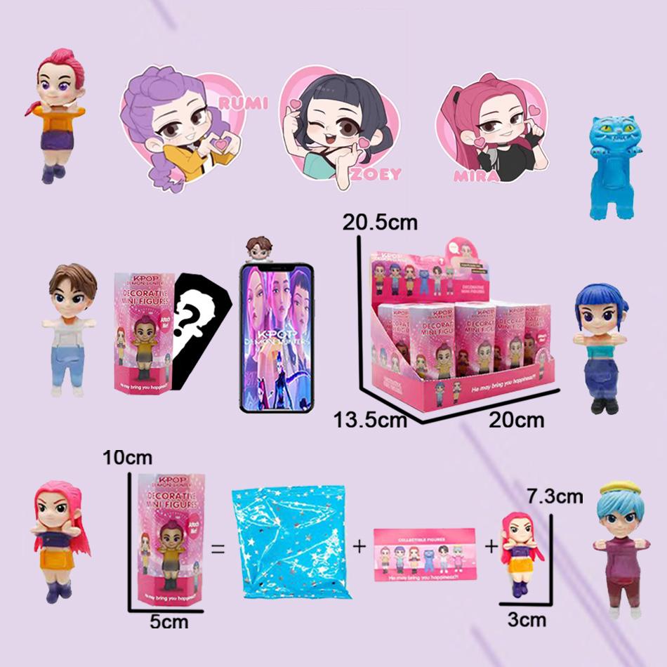 Kpop Demon Hunters Cutie Misterioasă Figurină Anime Jucării Drăguțe PVC Păpușă de Colecție Model Decorațiune Birou Decorațiuni de Ziua de Naștere Cadouri