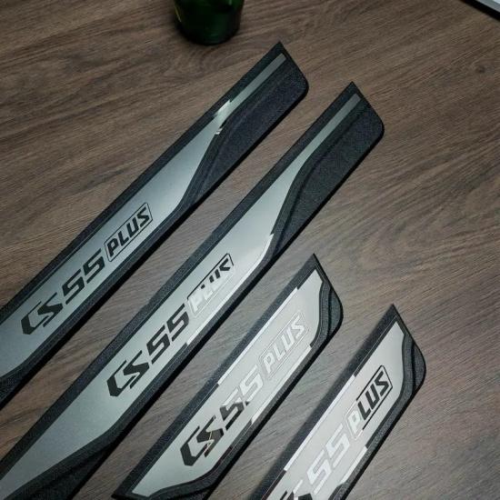 For CHANGAN CS55  PLUS -2024  Door Sill Scuff Plate Protection Pad Guard Stainless Steel Car Styling Accessories