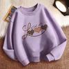 Children's Heart Print Long Sleeve Crew Neck Hoodie Sweatshirt