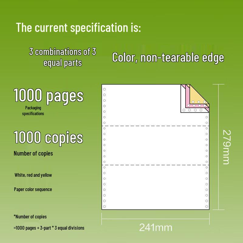 Deli Mingrui MR241-3 Computer Printing Paper