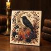 Handgemachtes Geschenk für Bastelfreunde 2 Stück Halloween Kunst mit Kunstperlen, Geisterkürbis Hexe Krähe Malerei DIY Funkelndes Perlen-Set Kit, 3D Totenkopf