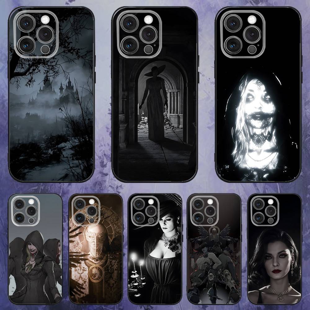 Game R-Resident E-Evil Village Phone Case For iPhone 17,16,15,14,13,12,Pro,Max,Plus,E,SE4,Air,Mini Black Soft Box