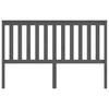 Headboard Grey 166 X 6 X 101 Cm Solid Pine Wood