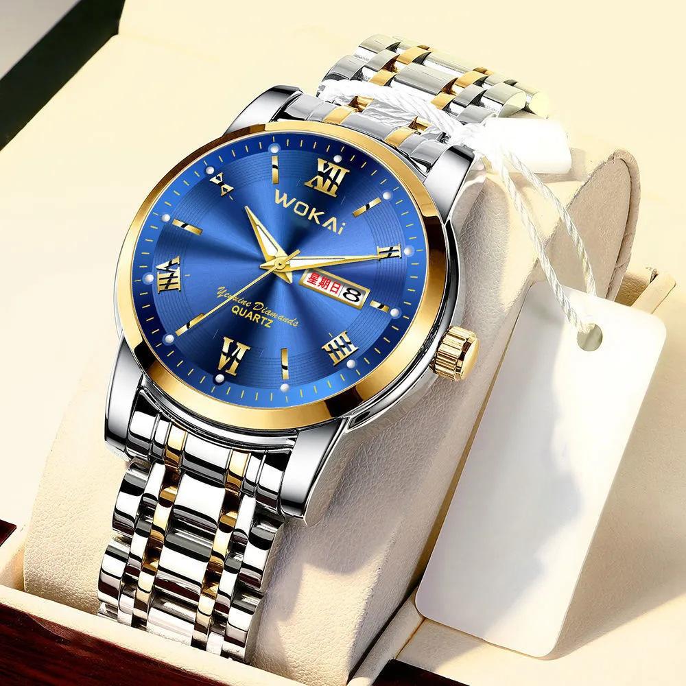 Wakai Casual Fashion Business Light Luxury Automatic Double Calendar Luminous Men'S Watch 1807